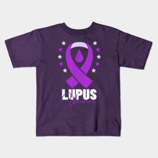 Lupus warrior ribbon Kids T-Shirt